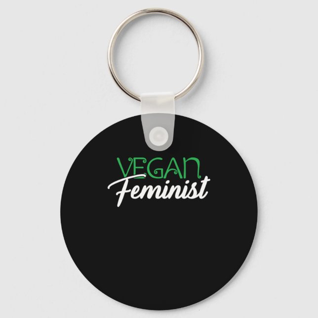 Vegan Feminist Feminist Feminism Gift Nyckelring (Framsida)