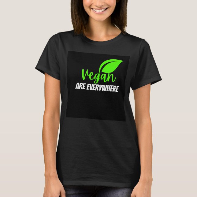Vegan finns överallt t shirt (Framsida)