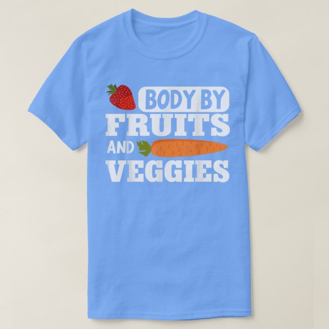 Vegan Fitness body by Fruits & Veggies Vegetarian T Shirt (Design framsida)