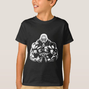 Vegan Fitness Gorilla Workout Apparel T Shirt