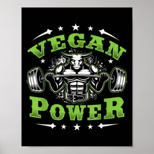 Vegan Fitness Träning Jag är Vegan Wer Poster