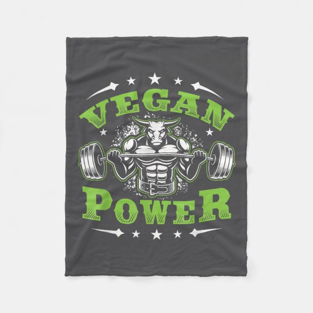 Vegan Fitness Workout I'm Vegan Wer  Fleecefilt (Framsidan)