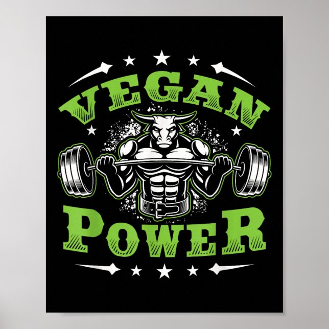Vegan Fitness Workout I'm Vegan Wer  Poster (Framsidan)