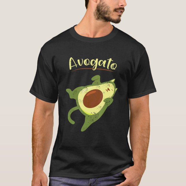 Vegan Food Avogato Innekatt Kattunge Pet for Avoc T Shirt (Framsida)