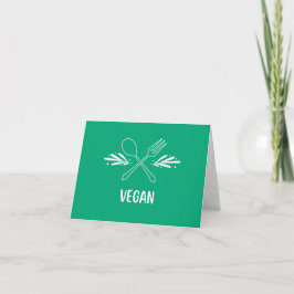 Vegan Food Label Card Tack Kort