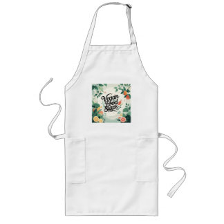 Vegan Food Slaps Apron - Funny Plant-Based Cooking Långt Förkläde