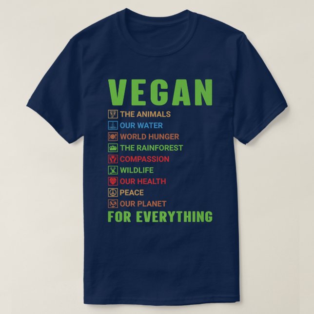 Vegan for All Fantastisk Vegetarian Proud Vega T Shirt (Design framsida)