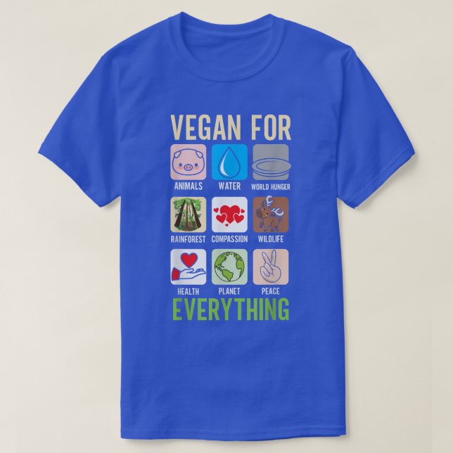 Vegan for All Plant Based Diet Funny Vegeta T Shirt (Design framsida)