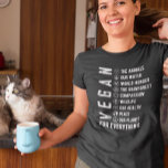 Vegan for All Plant Based Diet T Shirt<br><div class="desc">Den här designen skapades genom digital grafik. Du kan ändra stil på den här skjortan genom att välja Mer > under alternativet stil. Det kan vara personlig i området att tillhandahålla eller anpassa genom att klicka för att anpassa ytterligare alternativ och ändra namn, initialer eller ord. Du kan också ändra...</div>
