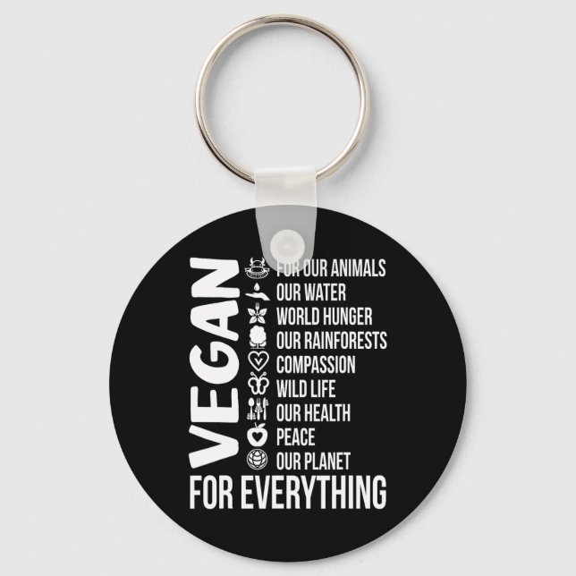 Vegan for All Spara Planet Earth Day Vegetar Nyckelring (Framsida)