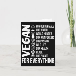 Vegan för Allt Spara Planet Jorden Dag Vegetarisk Kort