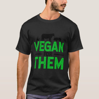 Vegan for Dem Animals Cow Gris Chicken No Kött Hea T Shirt