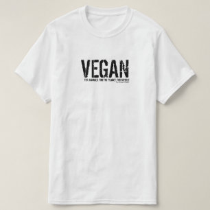 Vegan för den enkla skjortan (vit) tröja