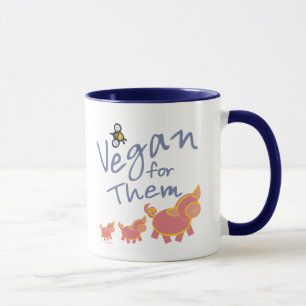 Vegan för djur mugg