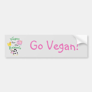 Vegan för djuren med den gulliga grisen, ko, hön bildekal