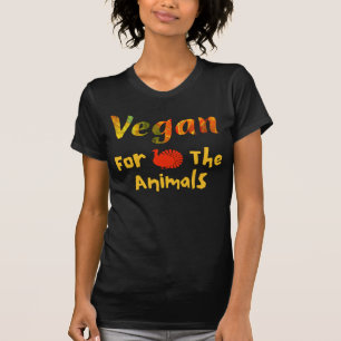 Vegan för djuren t-shirt, höger för djur t shirt