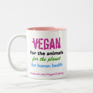 Vegan för djuren Två-Tonad mugg