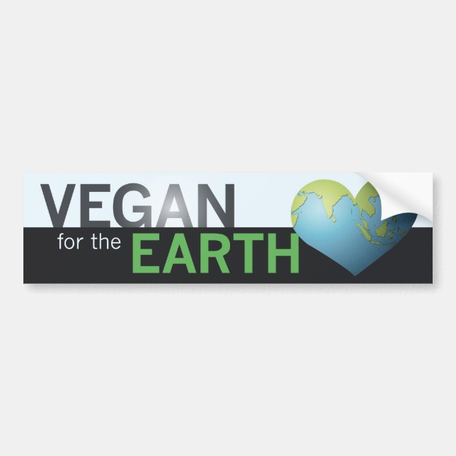 Vegan för jorden bildekal (Framsidan)