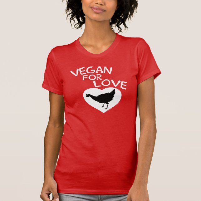 Vegan för Kärlek T-shirt (Framsida)