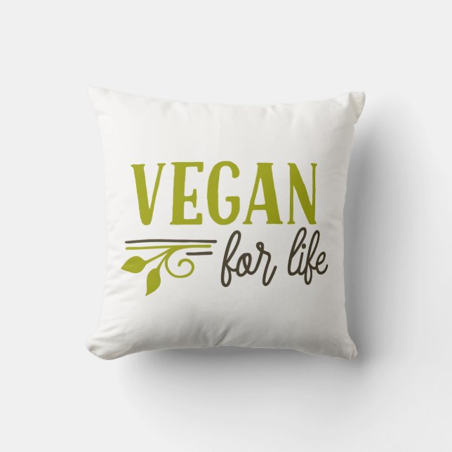 Vegan for Life Kudde (Framsida)
