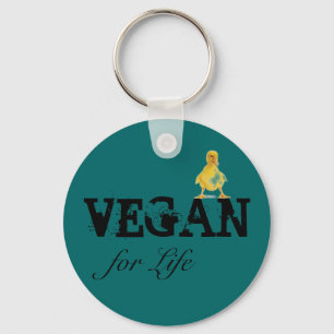Vegan för liv Keychain Nyckelring