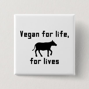 Vegan för liv knapp