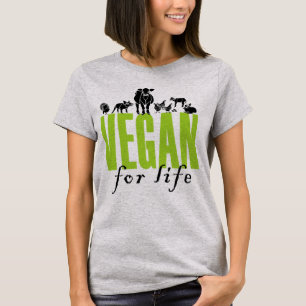 Vegan för liv! Kvinna T-shirt. T Shirt