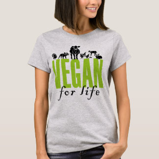 Vegan för liv! Kvinna T-shirt. T Shirt