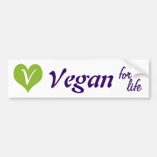 Vegan för livet bildekal