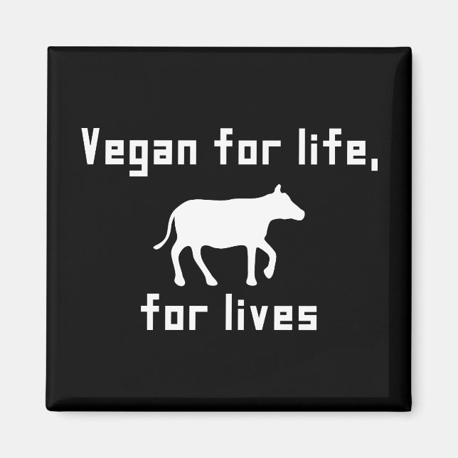 Vegan för livet magnet (Framsidan)