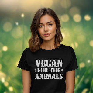Vegan for the Animals Black and White (unisex) T Shirt