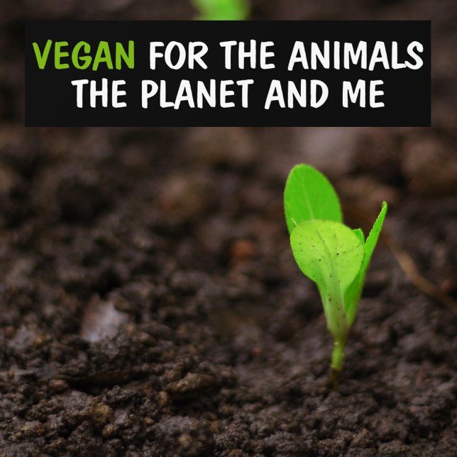 Vegan for the Animals, Planet and Me Activism Bildekal (Skapare uppladdad)