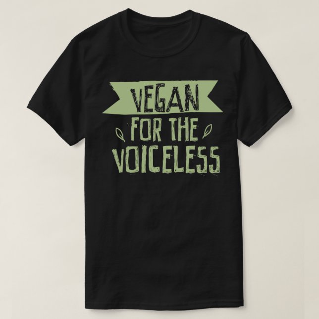 Vegan for the Voiceless Save Animals Pullover  T Shirt (Design framsida)