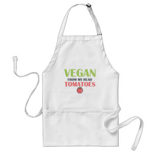 Vegan från mitt huvud, Tomater Funny Pun Förkläde