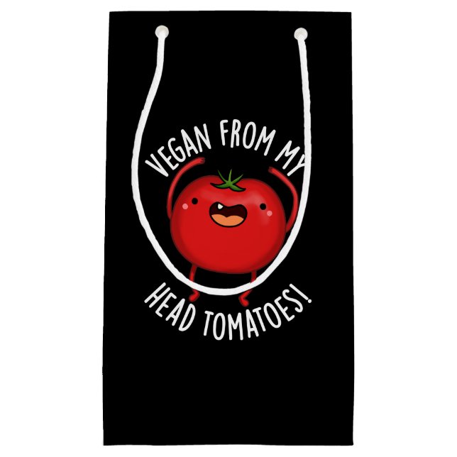 Vegan från mitt huvud Tomates Veggie Pun Mörk BG (Framsidan)