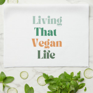 Vegan-fras, leva det där Vegan Life Kökshandduk