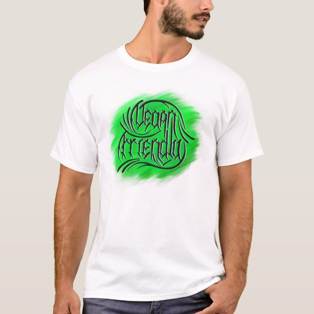 Vegan Friendly Lettering T Shirt (Framsida)