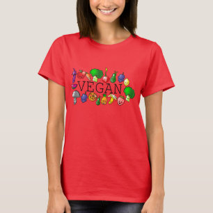 Vegan. frukt. djurens rättigheter. råkost. tshir t-shirt