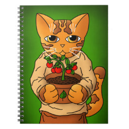 Vegan Gardener Cat Anteckningsbok