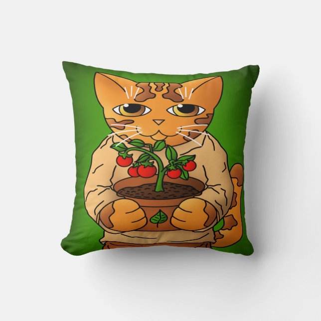 Vegan Gardener Cat Kudde (Framsida)