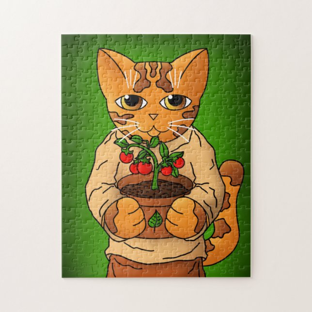 Vegan Gardener Cat Pussel (Vertikal)