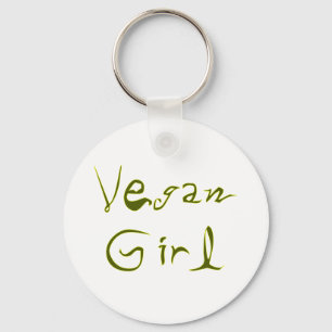 Vegan Girl 1 Nyckelring