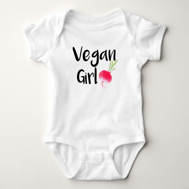 "Vegan Girl" beets baby T-shirt (Framsida)