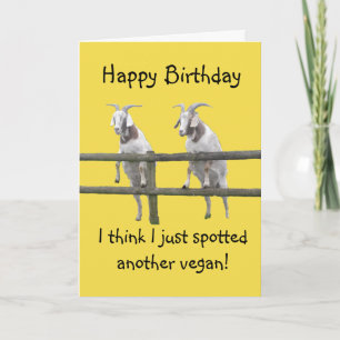 Vegan Goats födelsedag Kort