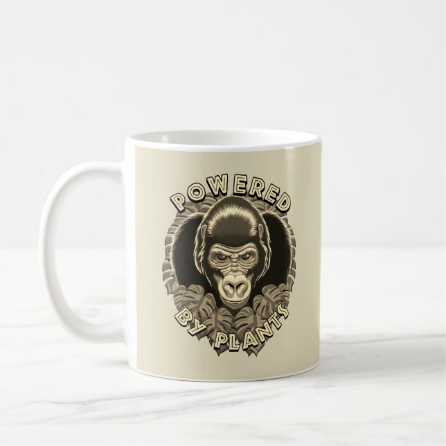 Vegan Gorilla - med användning av citat från växte Kaffemugg (Vänster)