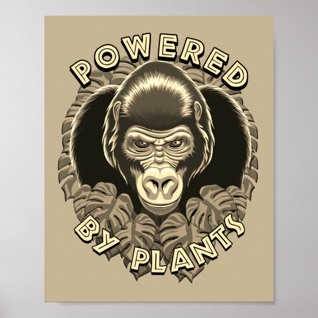 Vegan Gorilla - med användning av citat från växte Poster (Framsidan)