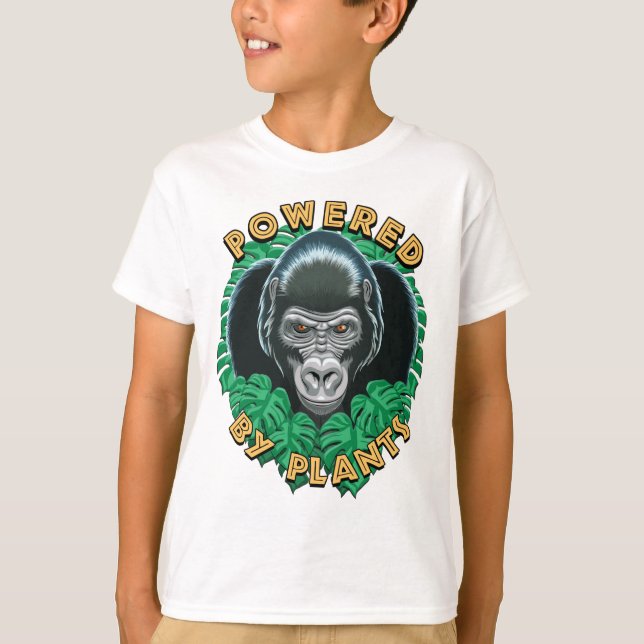 Vegan Gorilla - med användning av citat från växte T Shirt (Framsida)