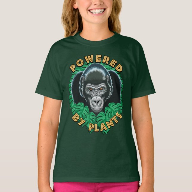 Vegan Gorilla - med användning av citat från växte T Shirt (Framsida)