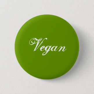 Vegan.Grön. Slogan.Anpassad Knapp