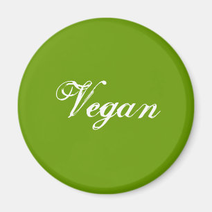 Vegan.Grön. Slogan.Anpassad Magnet